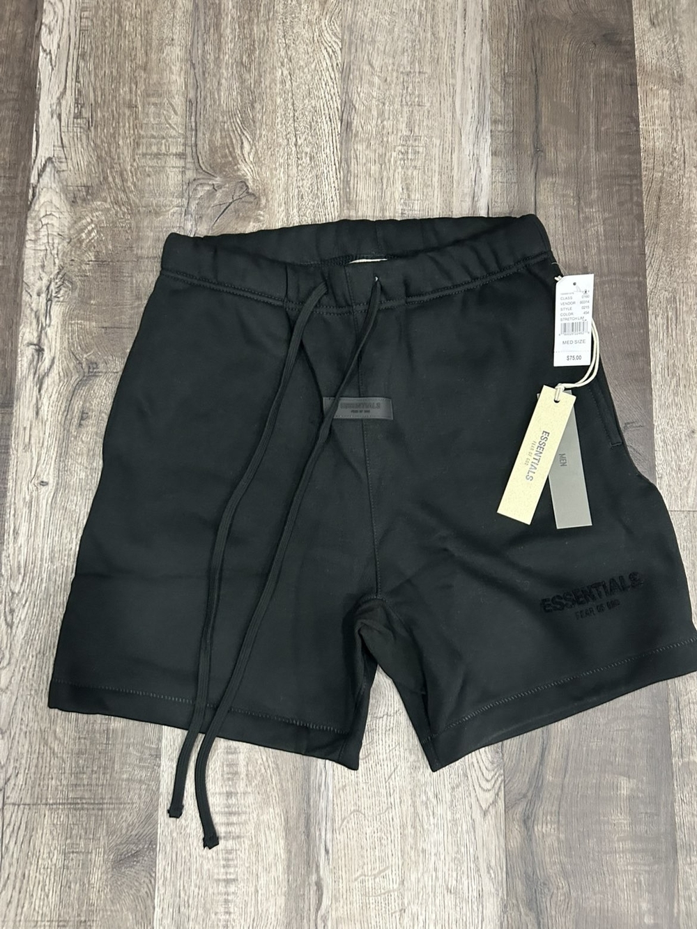 ESSENTIALS Black Women's Drawstring Athletic Shorts